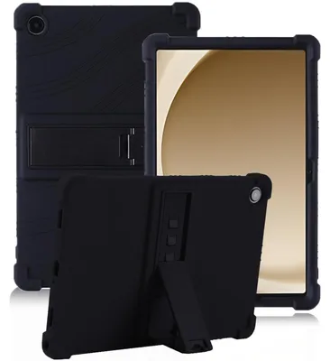 Produktbild von Tablet Hülle für Samsung Galaxy Tab A11 Plus/ A11+ 11", Stoßfeste Weiches Silikon Schutzhülle mit Standfunktion Schwarz