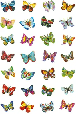 Produktbild von HERMA Sticker MAGIC "Schmetterlinge" Glitterfolie 1 Blatt à 28 Sticker