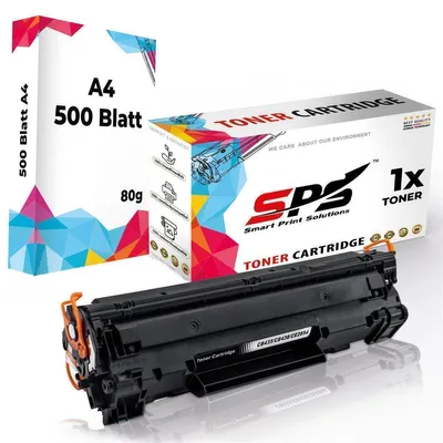 Produktbild von 1x Toner 85A CE285A Schwarz Kompatibel für HP Laserjet Pro M1210 MFP + DIN A4 Druckerpapier 500 Blatt