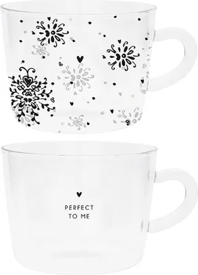 Produktbild von 2er Set Teetassen PERFECT TO ME & BAROQUE für 350ml Glas Bastion Collections