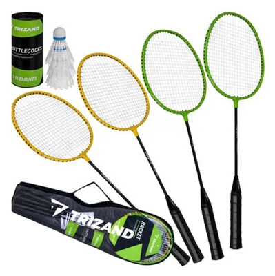 Immagine prodotto di Set da badminton con 4 racchette, 3 volani e custodia.