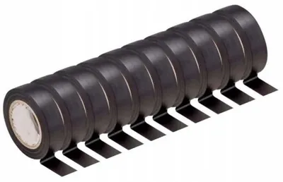 Immagine prodotto di Nastro isolante in PVC 10x10 m nero (10 pezzi)