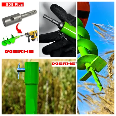 Imagen del producto de Taladro para tierra con sistema SDS Plus, de 100 mm de diámetro, para trabajos de jardinería