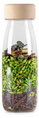 Image de Bouteille sensorielle Spy Jungle - 14 x 4 cm - Vert | par Petit Boum