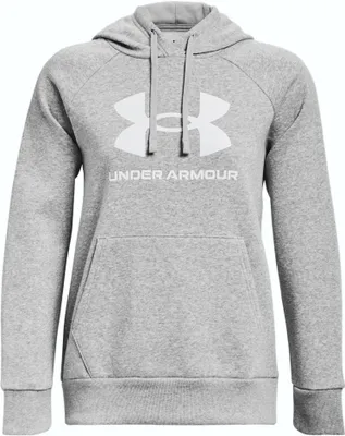 Produktbild von Under Armour Damen UA Rival Fleece Hoodie mit großem Logo, ein weicher und warmer Kapuzenpullover