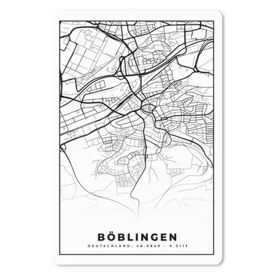 Produktbild von MuchoWow® Mauspad Mousepad Stadtplan - Böblingen - Karte - Wegbeschreibung 18x27 cm - Mousepads - Maus Mat - Pad - Mausunterlage