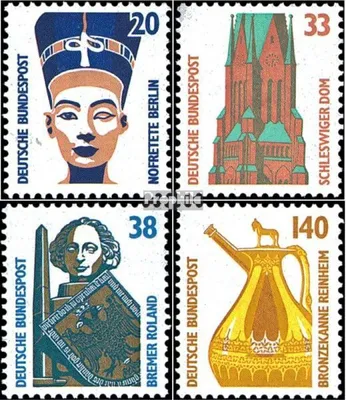 Produktbild von Briefmarken BRD (BR.Deutschland) 1989 Mi 1398A-1401A (kompl.Ausgabe) postfrisch Sehenswürdigkeiten (V)