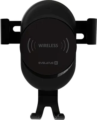 Produktbild von Autohalterung mit kabelloser Aufladung Evelatus WCH02, 10 W, 360-Grad-Drehung, schwarz