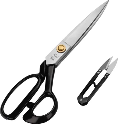Produktbild von Handi Stitch Schneiderschere Stoffschere scharf mit Fadenschneider - Profi Textilschere Scharf 22,86cm aus Edelstahl – Schere zum Schneiden von Stoff