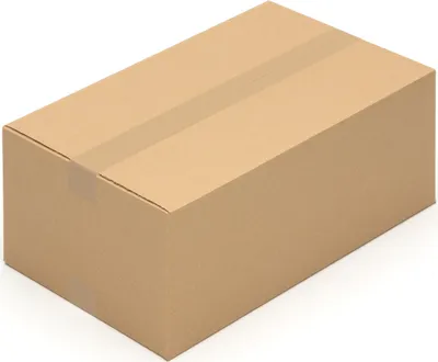 A brown cardboard box on a white background.