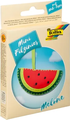 Produktbild von folia Mini Filz-Nähset "Filzinies" 14-teilig Melone