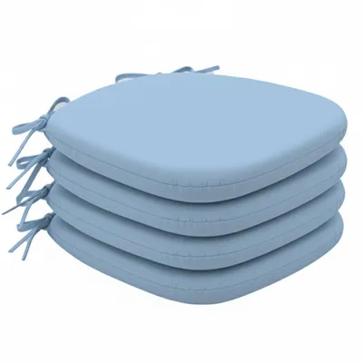 Produktbild von Sitzkissen-Set, Komfort, 36x37 cm, 4-teilig, Jersey-Material, blau