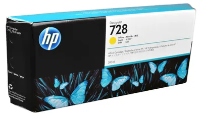 Imagen del producto de HP 728 - 300 ml - Amarillo - original - DesignJet - Cartucho de tinta - para DesignJet T730, T830