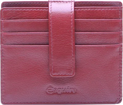 Immagine prodotto di Esquire Pelle porta carte di credito Oslo Nappa Card Holder Red rosso