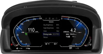 Obrázek produktu pro LCD panel přístrojové desky, digitální LED displej, kompatibilní s i kompaktními SUV, černý