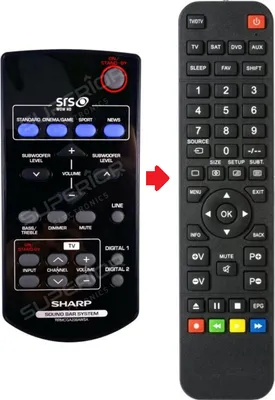 Produktbild von Ersatz Fernbedienung für Sharp HT-SB300H | HT-SB350 | HT-SB35H