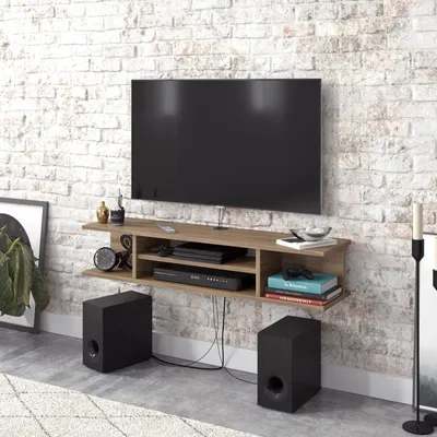 Produktbild von Skye Decor, Pivot - Walnut, Fernsehtisch, Nussbaum, 100 % MELAMINBESCHICHTETE SPANPLATTEN, 120 x 29,5 x 23 cm