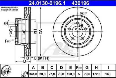 Zdjęcie produktu dla Tarcza Hamulcowa Land Rover Przód Range Rover 3,0D/4,4 4X4 02-12