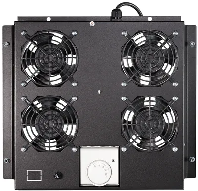 Obrázok produktu pre LogiLink FAS122B, 4 ventilátor/ventilátory, Oceľ, Čierna, 363 mm, 375 mm, 47 mm