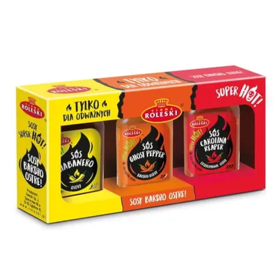 Zdjęcie produktu dla Zestaw sosów bardzo ostrych 3x100ml ROLESKI
