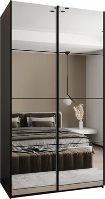 Produktbild von MEBLE KRYSPOL LUX 2 Schrank - 245,5x130x64cm - Schwarz, Schwarz, Schwarz