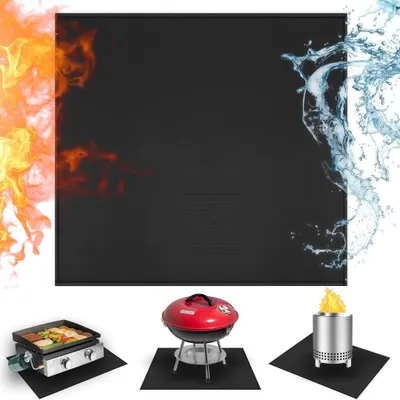 Produktbild von 60 x 60cm Hitzebeständige Unterlage, Feuerfeste Unterlage für Luftfritteuse, Wasserdichte Silikonmatten, Arbeitsplattenschutz, Rutschfest
