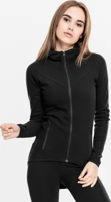 Produktbild von Urban Classics Sweatshirt mit Reißverschluss für Frauen Lald schwarz XS