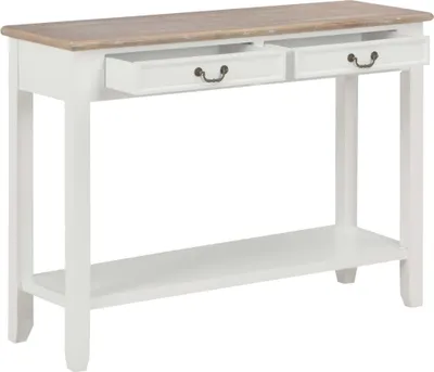Produktbild von vidaXL Konzolový stolek bílý 110 x 35 x 80 cm Dřevo