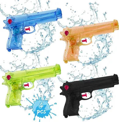 Produktbild von 4er Set Mini Wasserpistolen für Kinder, Outdoor Spielzeug (Zufällige