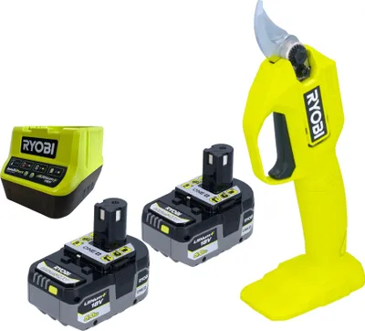 Produktbild von RYOBI RY18SCA Akku Gartenschere 18 V 25 mm + 2x Akku 5,0 Ah + Ladegerät