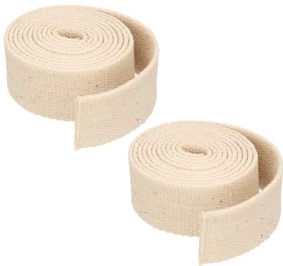 2er-Set Öllampendochte, flach, 25 mm, 1 m, Baumwolle