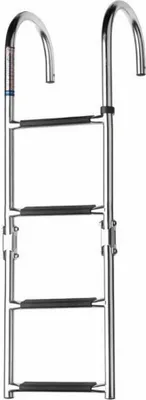 Immagine prodotto di Vetus Scaletta pieghevole in acciaio inox con 4 gradini per montaggio a specchio Argento 920 mm Argento 920 mm