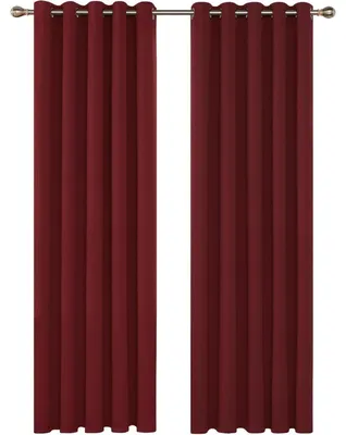 Produktbild von Verdunkelungsgardinen Kälteschutz Blickdicht 229x168 cm Rot 2er Set