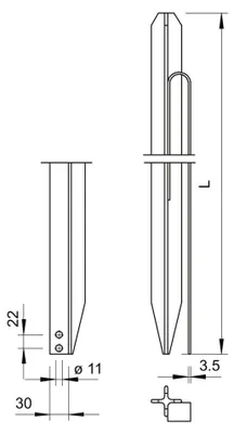 Produktbild von OBO Bettermann Vertr Kreuzerder 2,5m m. Bandeisenfahne 213 2500 M