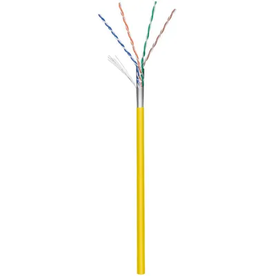 Imagen del producto de Cable de red goobay CAT 5e, tipo F/UTP, color amarillo, 100 metros