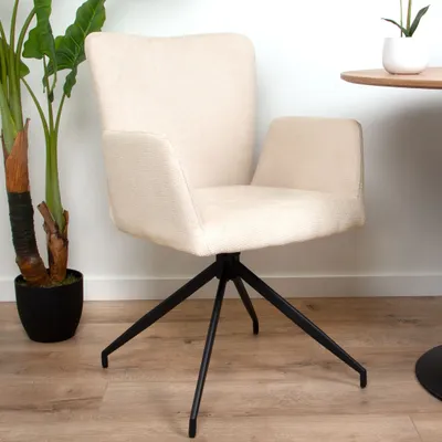 Obrázok produktu pre Otočná jedálenská stolička Milton & Oldbrook Falun Off White