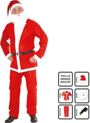Obrázek produktu pro Kostým Santa Clause pro dospělé, kostým XMAS, 5 prvků