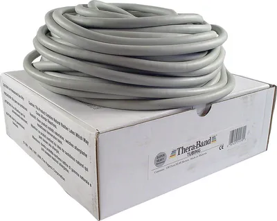 Produktbild von Thera Band Tubing Übungsband Fitness Physio Widerstand 30,5 m super stark SILBER