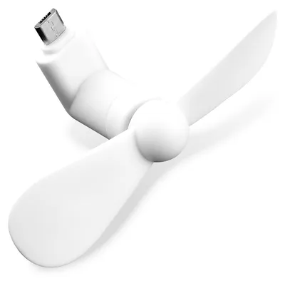 Produktbild von CELLONIC USB C Ventilator für Handy Smartphone Tablet: Handyventilator mit USB-C Anschluss Stecker - Android Miniventilator USB Gadget - Mini Fan Lüfter, Reiseventilator, leise tragbar klein weiß