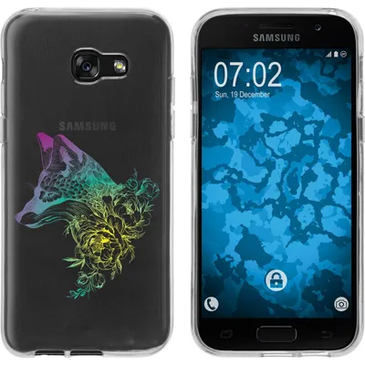 Produktbild von PhoneNatic Case kompatibel mit Samsung Galaxy A3 2017 Silikon-Hülle Floral Fuchs M1-4