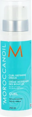 A product shot of a bottle of Moroccanoil Curl Defining Cream.