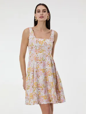 Produktbild von Orsay Hellrosa gemustertes, knielanges Damenkleid 36