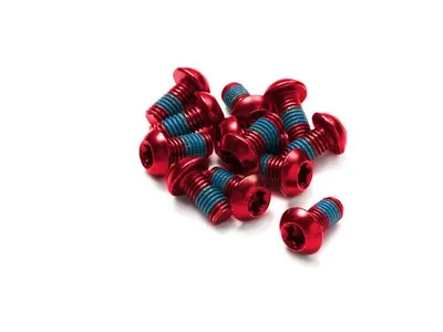 Produktbild von Reverse Components Scheibenbremsschrauben 12 Einheiten Rot M5 x 10 mm Rot M5 x 10 mm