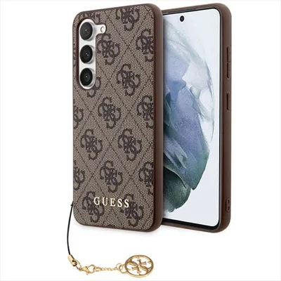 Zdjęcie produktu dla Guess 4G Charms Collection Pokrowiec ochronny Samsung Galaxy S23 Brązowy