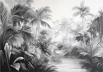 Produktbild von Fototapete 3D Effekt Wald - Tapete Dschungel Natur - 350x250 cm - inklusive kleister - Vlies Tapete - Vliestapete Wohnzimmer Schlafzimmer Küche Modern Wandtapete