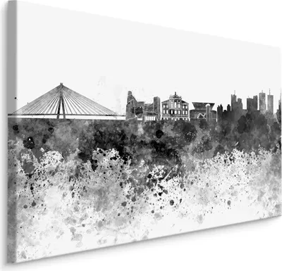 Produktbild von Fabelhafte Canvas LEINWAND BILDER 90x60 cm XXL Kunstdruck Warschau Stadt Abstrakt