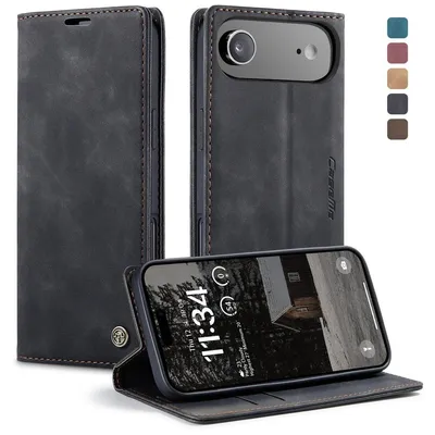 Produktbild von König Design Hülle kompatibel mit Kunstleder Handyhülle - Handy Case Schwarz
