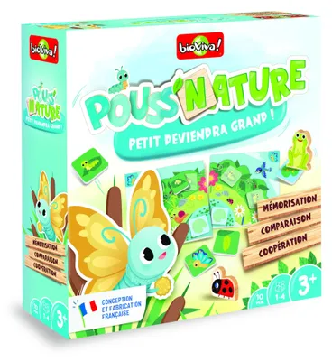 Produktbild von bioviva ! – Pouss'Nature – Gesellschaftsspiel für Kinder ab 3 Jahren – 1 bis 4 S