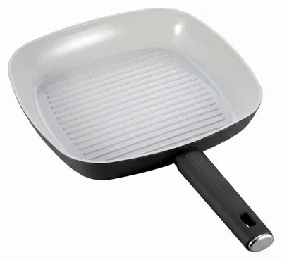 Obrázek produktu pro SWISS HAUS, Grilovací pánev, čtvercová, 24 cm, s nepřilnavým keramickým povrchem, černá