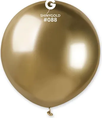Obrázek produktu pro Balónek chromovaný 48 cm – lesklý zlatý - Silvestr -1 ks